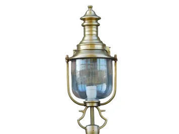 Antieke wandlamp - zwaar messing - buitenverlichting