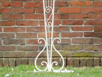 Willkommensschild auf Ständer - Schmiedeeisen weiß