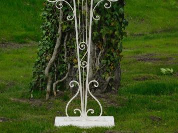 Willkommensschild auf Ständer - Schmiedeeisen weiß