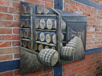 Wall ornament Wine Cellar - 3D - 120 x 80 cm