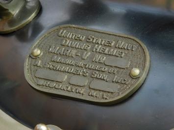 XL Duikhelm - 50 x 48 cm - United States Navy - Messing