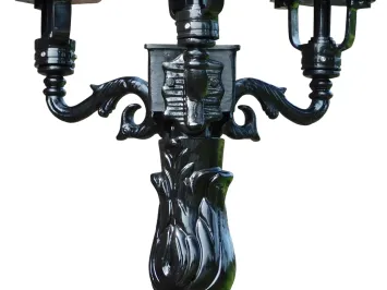 Lantaarnpaal Driekroon met Kronen - 300 cm - Alu