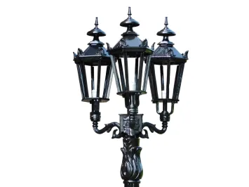 Lantaarnpaal Driekroon met Kronen - 300 cm - Alu