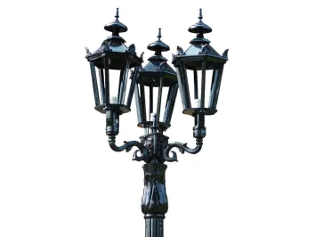 Lantaarnpaal Driekroon met Kronen - 300 cm - Alu