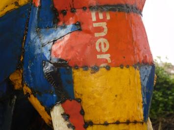 XXL-Elefant, handgefertigt – Metall – ca. 230 cm – Afrikanisches Design
