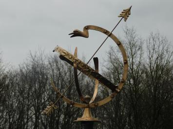 Exclusieve Zonnewijzer van Messing op Alu Sokkel